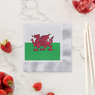 Serviette En Papier Drapeau celtique du Dragon rouge du Pays de Galles