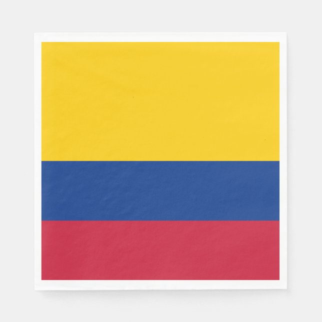 Serviette En Papier Drapeau Colombie (Devant)