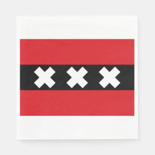 Serviette En Papier Drapeau d'Amsterdam