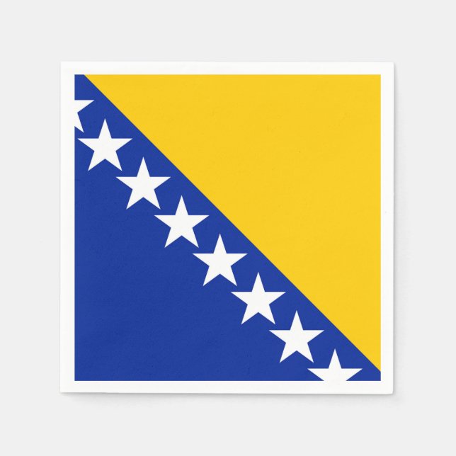 Serviette En Papier Drapeau de Bosnie-Herzégovine (Devant)