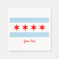 Drapeau de Chicago, Illinois Papier serviettes