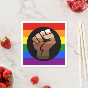Serviette En Papier Drapeau de couleur des personnes queer de Slippery