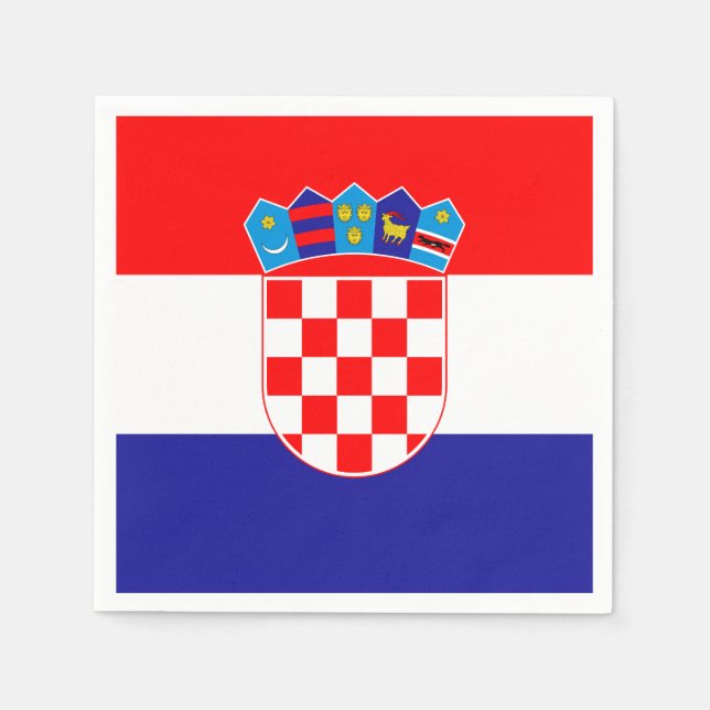 Serviette En Papier Drapeau de Croatie (Devant)