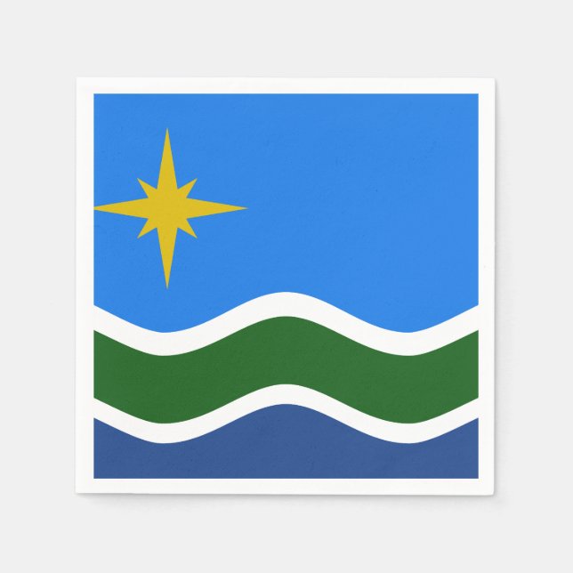 Serviette En Papier Drapeau de Duluth, Minnesota (Devant)