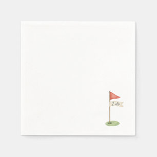 Serviette En Papier Drapeau de golf romantique "Je le veux" Cadeau de