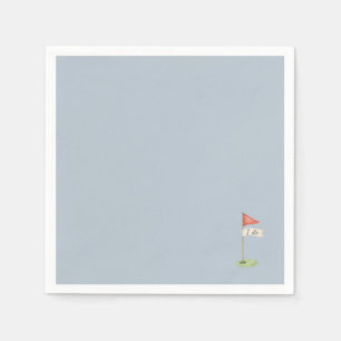 Serviette En Papier Drapeau de golf romantique "Je le veux" Mariage de