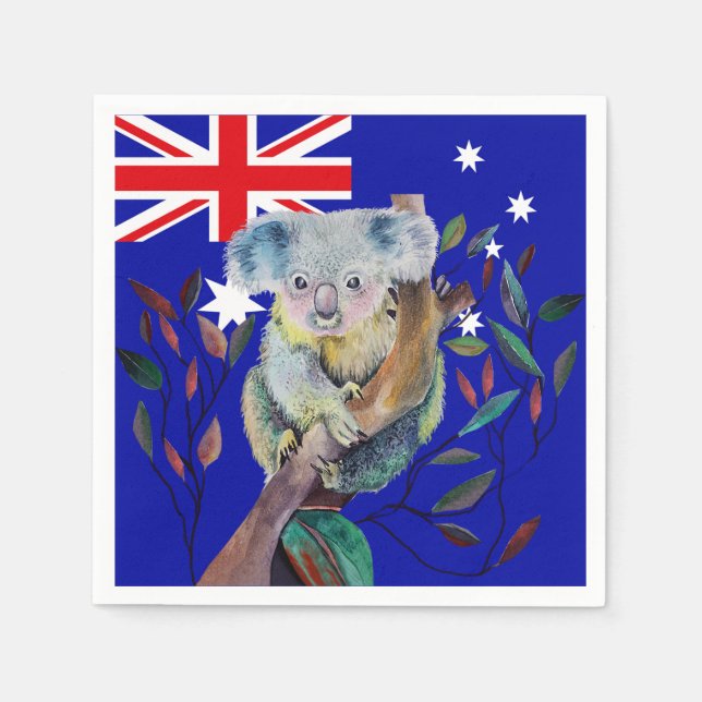 Serviette En Papier Drapeau de Koala (Devant)