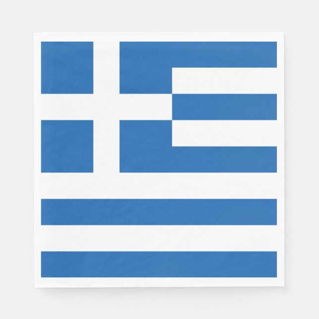 Serviette En Papier Drapeau de la Grèce (Devant)