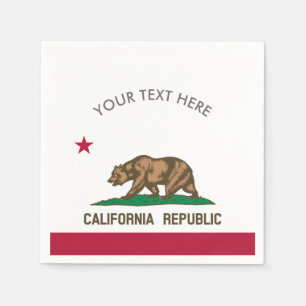 Serviette En Papier Drapeau de la République de Californie serviettes 
