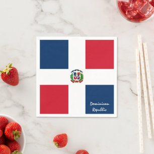 Serviette En Papier Drapeau de la République dominicaine mode fêtarde 