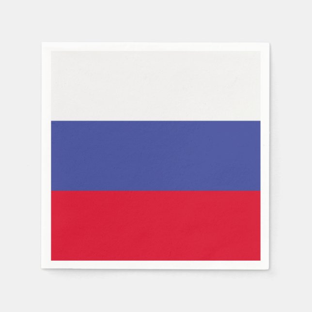 Serviette En Papier Drapeau de la Russie (Devant)