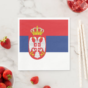 Serviette En Papier drapeau de la Serbie