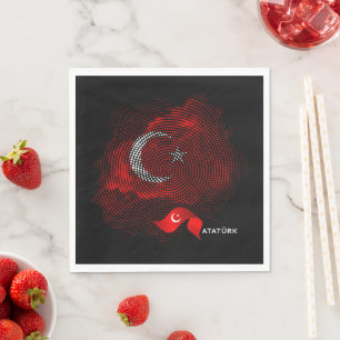 Serviette En Papier Drapeau de la Turquie