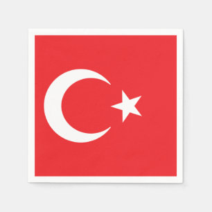 Serviette En Papier Drapeau de la Turquie
