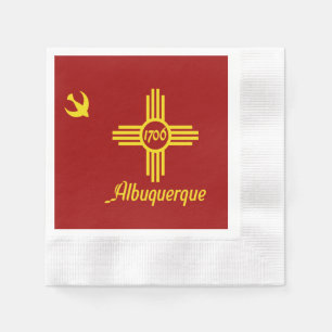 Serviette En Papier Drapeau de la ville d'Albuquerque