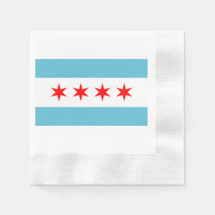 Serviette En Papier Drapeau de la ville de Chicago
