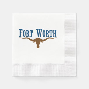 Serviette En Papier Drapeau de la ville de Fort Worth