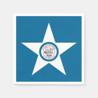 Drapeau de la ville de Houston, Texas Napkins