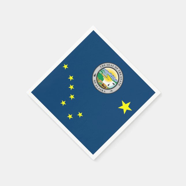 Serviette En Papier Drapeau de l'Alaska (Coin)
