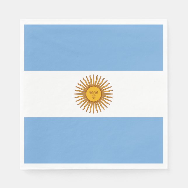 Serviette En Papier Drapeau de l'Argentine (Devant)