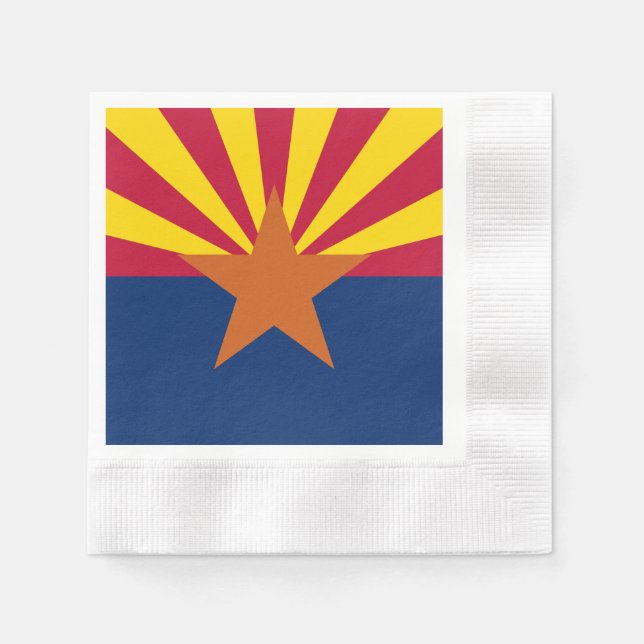 Serviette En Papier Drapeau de l'Arizona : Étoile de fondation Soleil, (Devant)