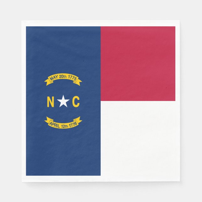 Serviette En Papier Drapeau de l'État de Caroline du Nord (Devant)