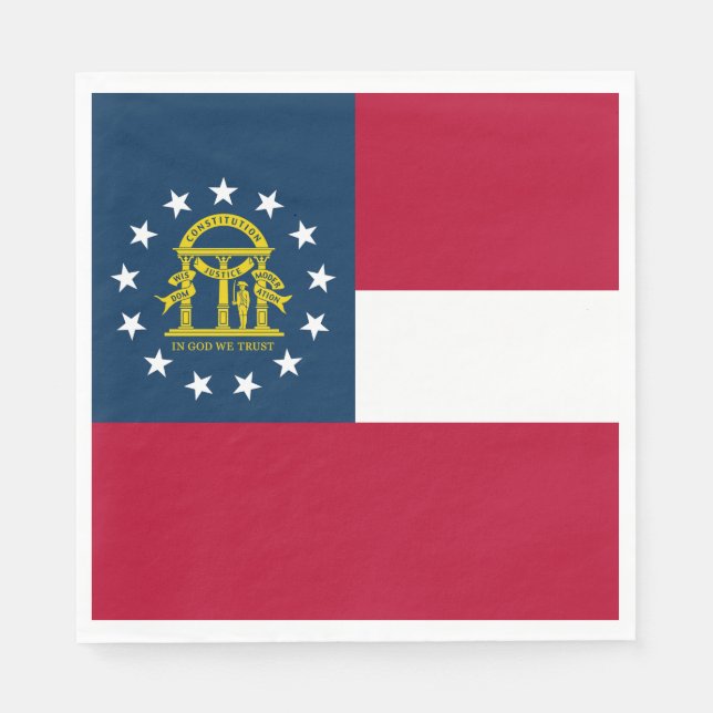 Serviette En Papier Drapeau de l'État de Géorgie (Devant)