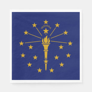 Serviette En Papier Drapeau de l'État de l'Indiana