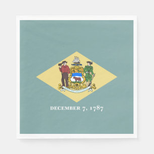 Serviette En Papier Drapeau de l'État du Delaware