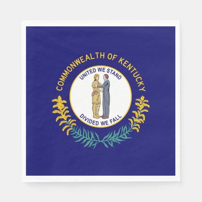 Serviette En Papier Drapeau de l'État du Kentucky (Devant)