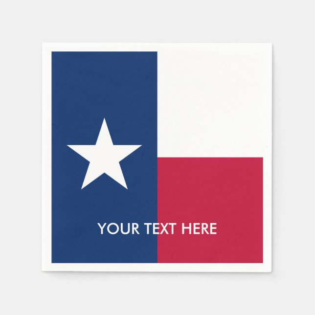 Serviette En Papier Drapeau de l'état du Texas patriotique serviettes  (Devant)