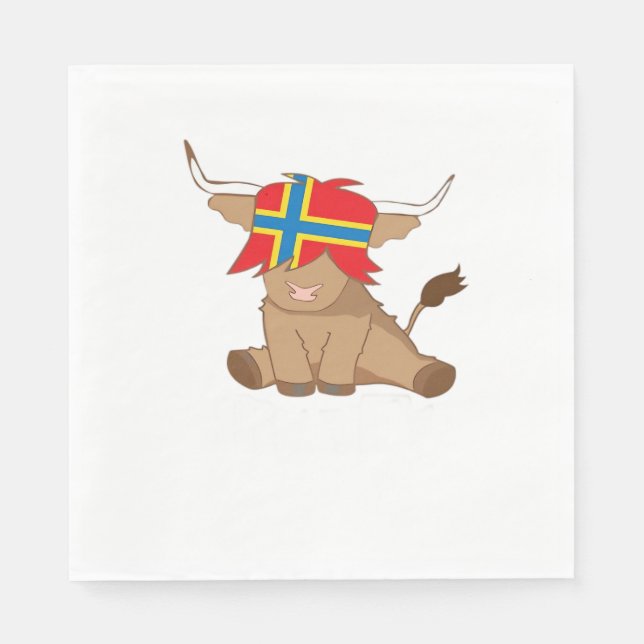 Serviette En Papier Drapeau de l'île d'Orkney cadeau écossais coupe de (Devant)