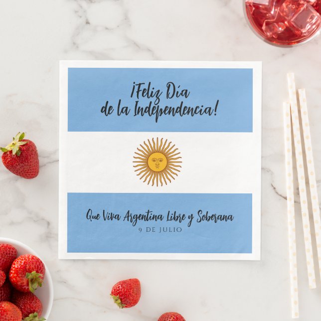 Serviette En Papier Drapeau de l'indépendance de l'Argentine (En situation)