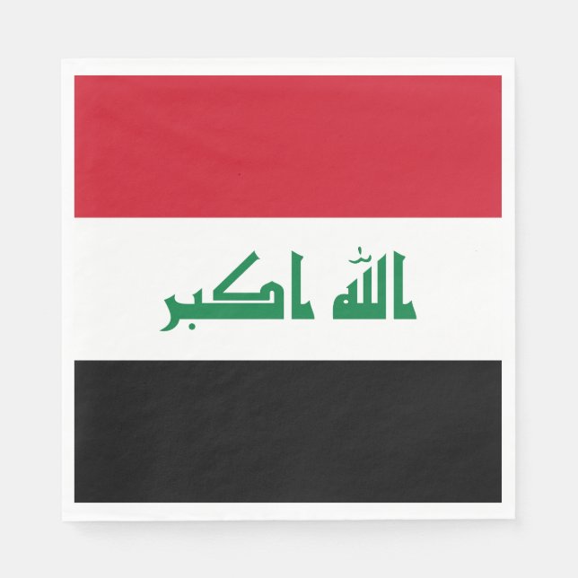 Serviette En Papier Drapeau de l'Irak (Devant)