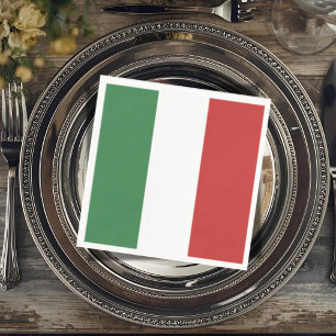 Serviette En Papier Drapeau de l'Italie - Italien