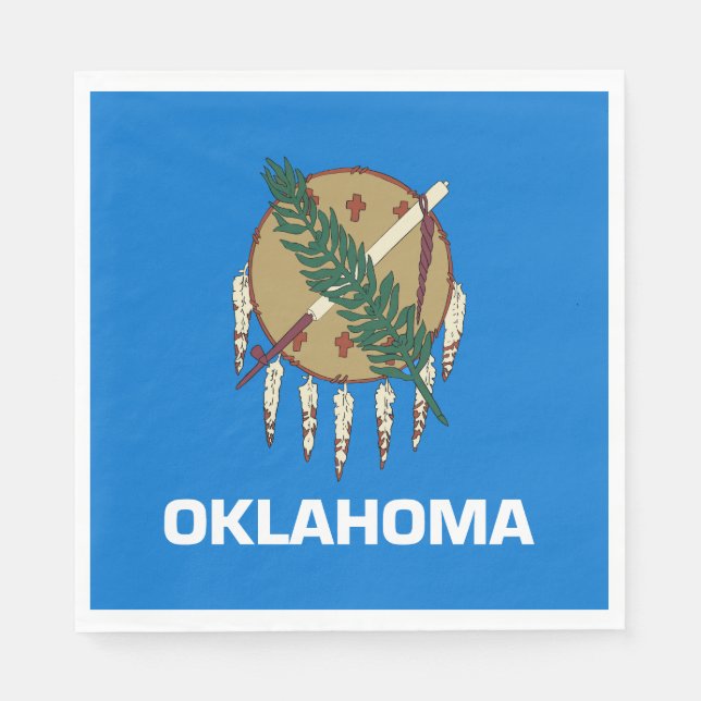 Serviette En Papier Drapeau de l'Oklahoma (Devant)