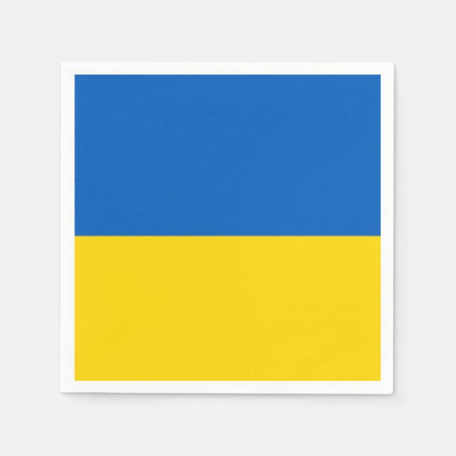 Serviette En Papier Drapeau de l'Ukraine (Devant)