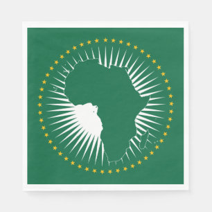 Serviette En Papier Drapeau de l'Union africaine (Afrique) (Panafrica)