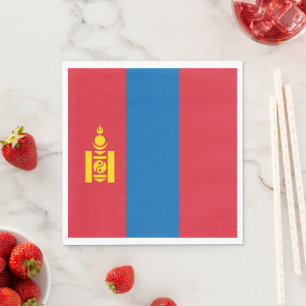 Serviette En Papier Drapeau de Mongolie