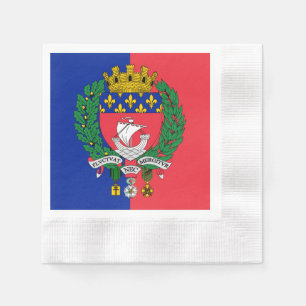 Serviette En Papier Drapeau de Paris, France Napkins