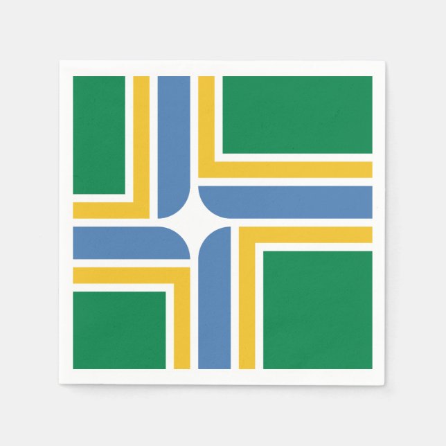 Serviette En Papier Drapeau de Portland, Oregon Napkins (Devant)