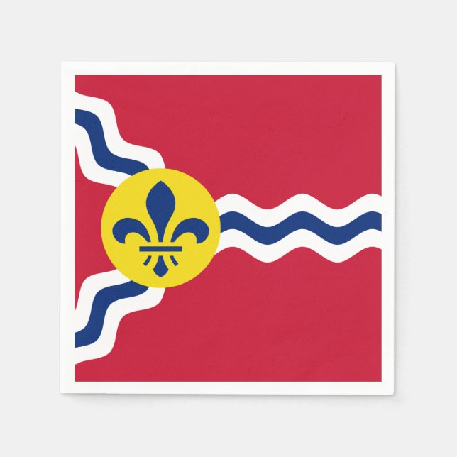 Serviette En Papier Drapeau de Saint-Louis, Missouri Napkins (Devant)