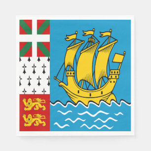 Serviette En Papier Drapeau de Saint-Pierre-et-Miquelon