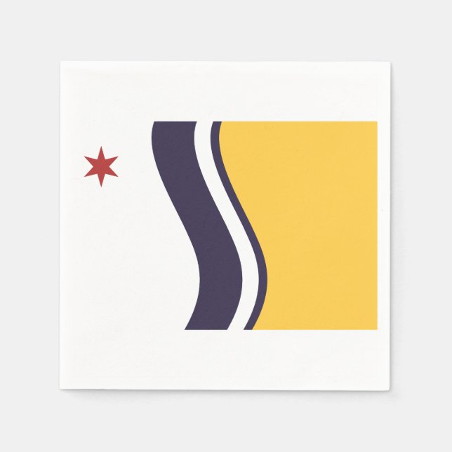 Serviette En Papier Drapeau de South Bend, Indiana (Devant)