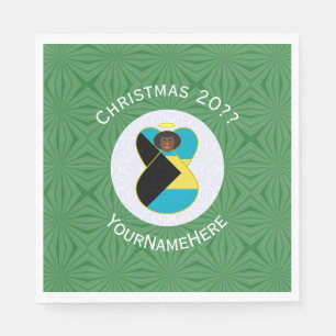 Serviette En Papier Drapeau des Bahamas Dark Angel Noël Personnalisé
