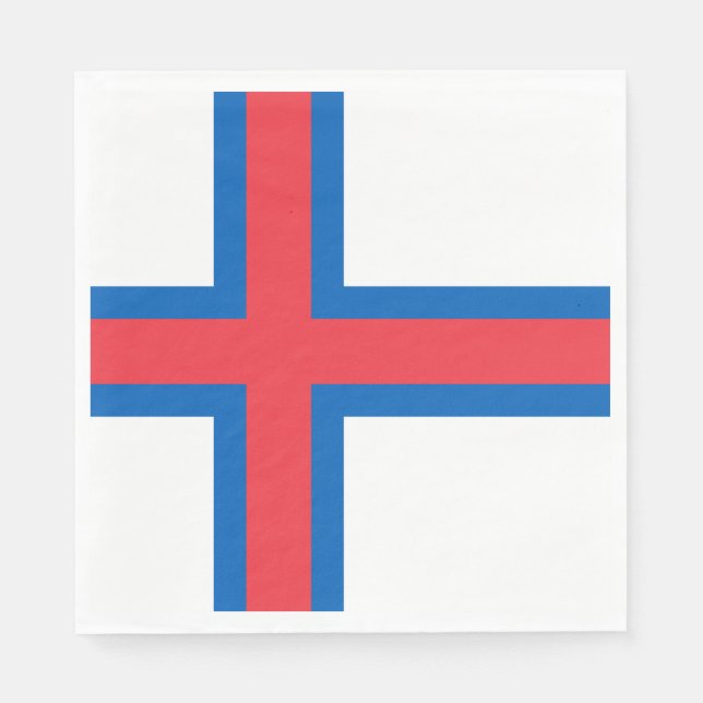 Serviette En Papier Drapeau des îles Féroé (Devant)
