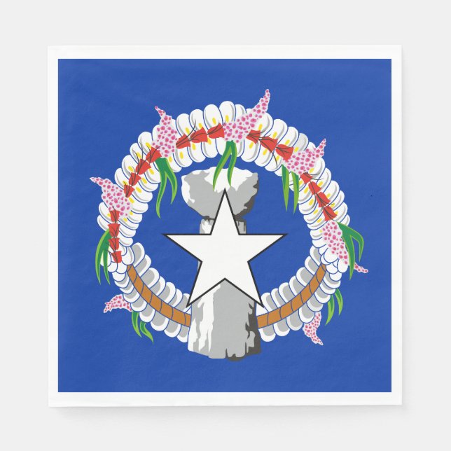 Serviette En Papier Drapeau des îles Mariannes du Nord (Devant)