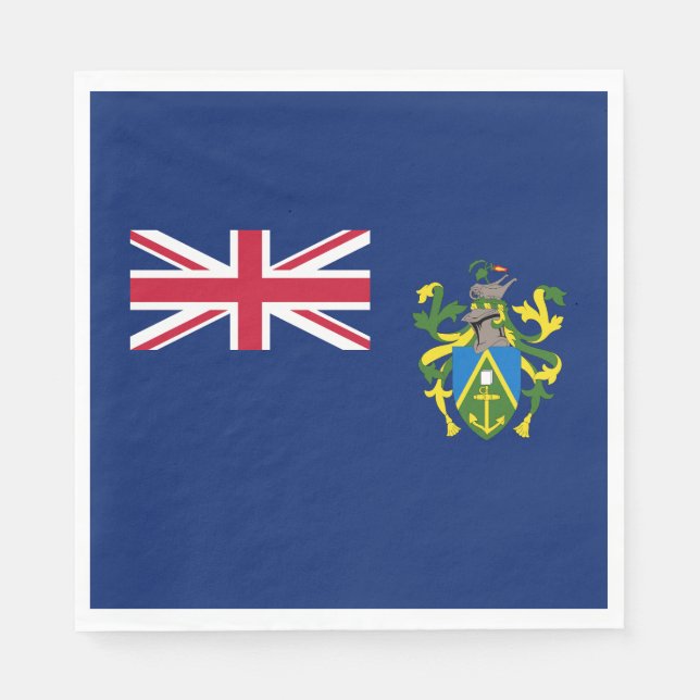 Serviette En Papier Drapeau des îles Pitcairn (Devant)