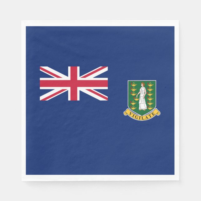 Serviette En Papier Drapeau des îles Vierges britanniques (Devant)