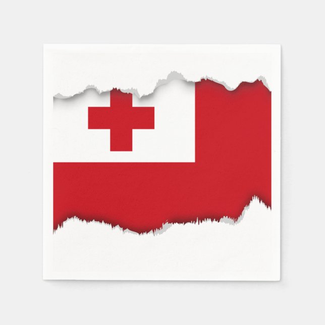 Serviette En Papier Drapeau des Tonga (Devant)